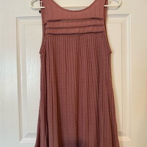 O'Neill Textured Pink Dress with Crochet Accents